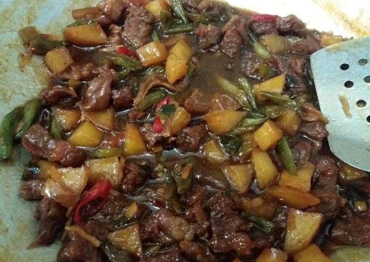 Resep Tumis daging sapi campur kentang dan buncis, Anti Gagal