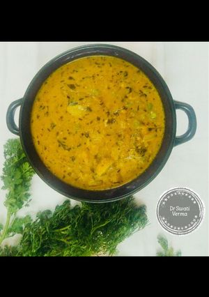 A picture of Mushroom Methi Matar Malai.