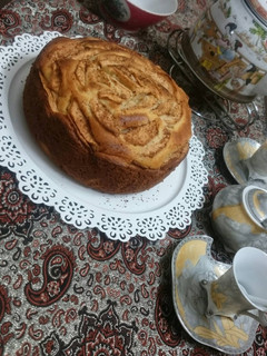 عکسی از دستور کیک سیب و دارچین