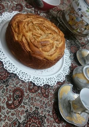 عکسی از دستور کیک سیب و دارچین