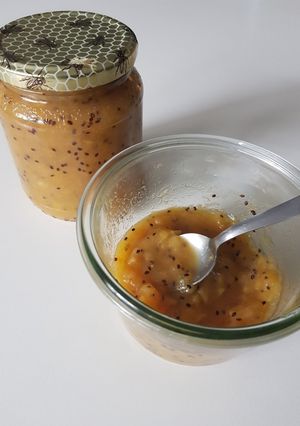 Une photo de Confiture kiwi pomme gingembre