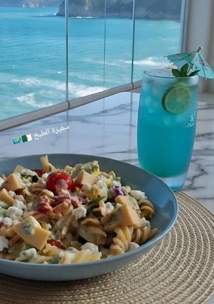 صورة لوصفة سلطة معكرونة بصلصة خفيفة Salade de pâtes avec sauce légère