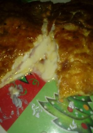 Una foto de Omelette de jamón y queso