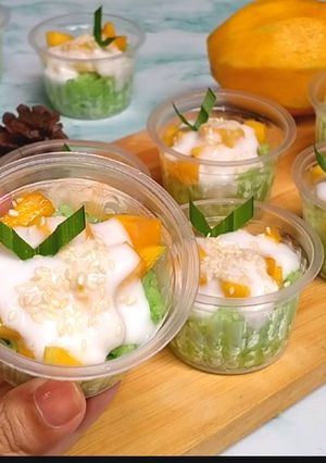 Foto resep MANGO STICKY RICE PANDAN (KETAN MANGGA) ENAK DAN GURIH