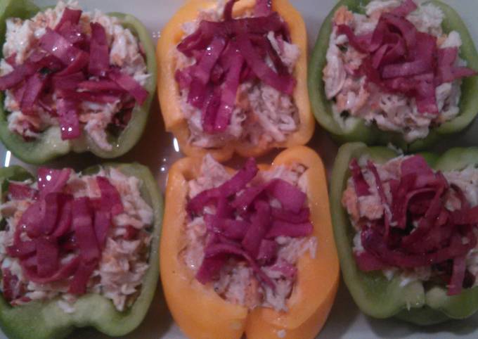 Crab & Bacon Stuffed Bell Peppers