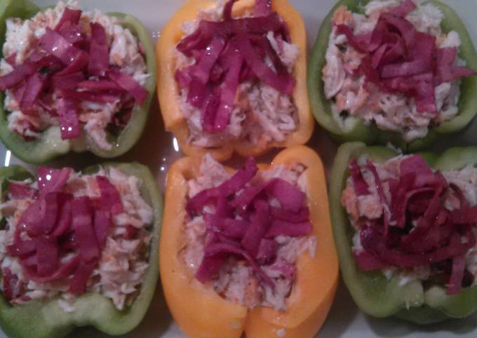 Easiest Way to Make Favorite Crab &amp; Bacon Stuffed Bell Peppers