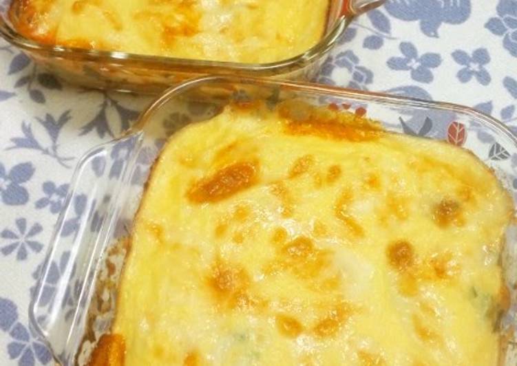 Recipe of Favorite Natto, Kimchi &amp; Tofu Gratin