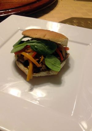 A picture of Portabello Burger (Vegan).