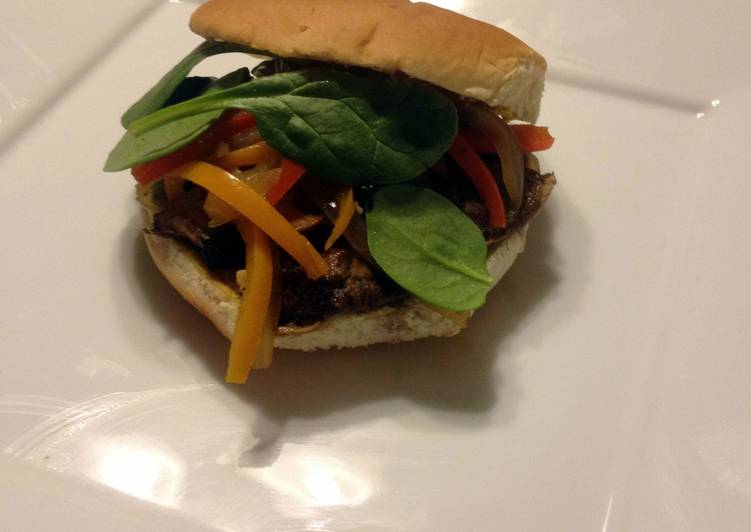 Easiest Way to Prepare Super Quick Homemade Portabello Burger (Vegan)