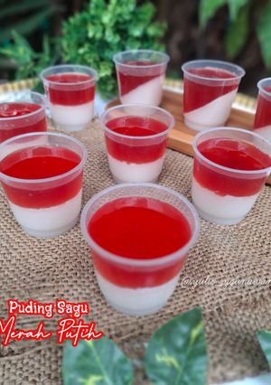 Foto resep Red and White Sago Pudding (Puding Sagu Merah Putih)