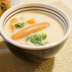A picture of Cream Stew with Soy Milk.