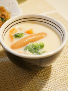 A picture of Cream Stew with Soy Milk.