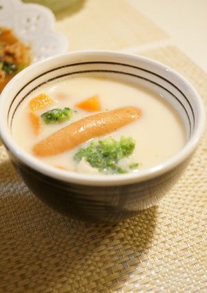 A picture of Cream Stew with Soy Milk.