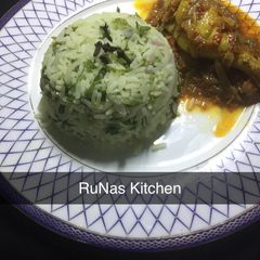 A picture of Spinach rice.