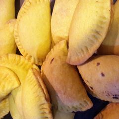 A picture of Caribbean patí (Costarrican dish).