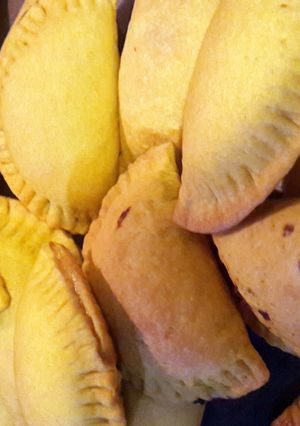 A picture of Caribbean patí (Costarrican dish).