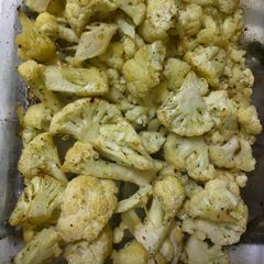 Baked cauliflower A picture of Baked cauliflower.