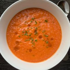 A picture of Gazpacho (Cold Tomato Soup).