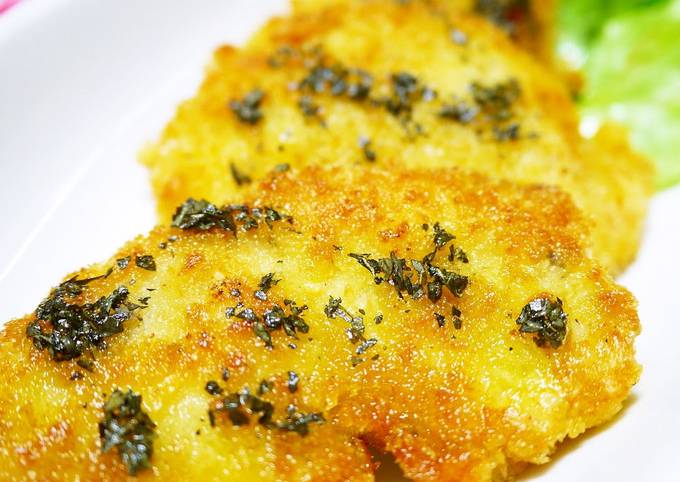 Recipe of Ultimate Milan-style Chicken Cutlets with Basil Oil