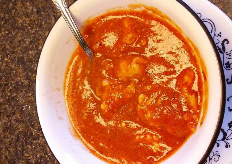 Tomato Basil Soup with Ricotta Dumplings