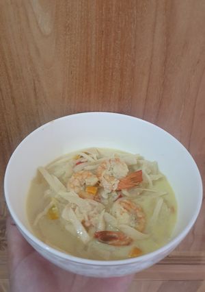 Foto resep Udang rebung santan
