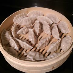 A picture of Clam, Shrimp, and Chicken Chinese Dumplings.