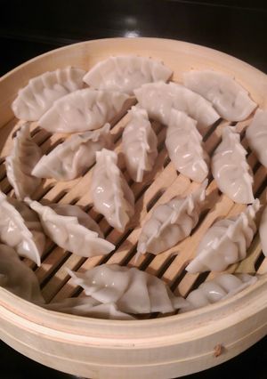 A picture of Clam, Shrimp, and Chicken Chinese Dumplings.