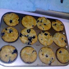 A picture of Creamy Blueberry Muffins.