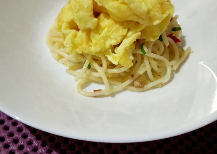 Resep Aglio Olio Scramble Egg no Keju Anti Gagal