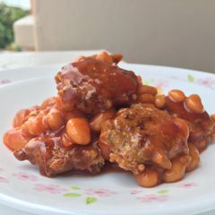 Baked Red Bean with Baked Ground Pork A picture of Baked Red Bean with Baked Ground Pork.