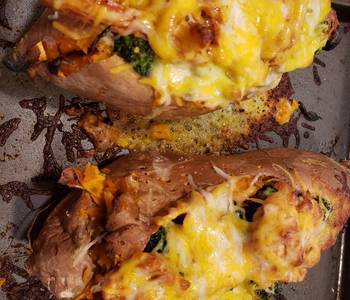 The New Way Make Recipe Baked Stuffed sweet potatoes Delicious and Healthy
