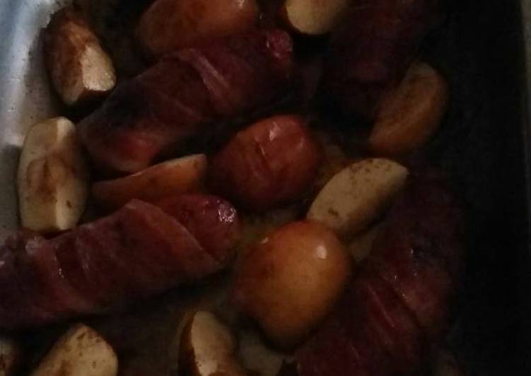 Little Known Ways to Bacon wrapped sausage with baked apples