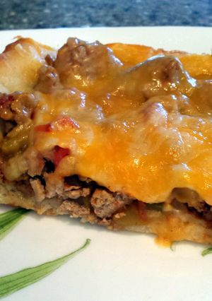 A picture of Deep Dish Taco Pizza.