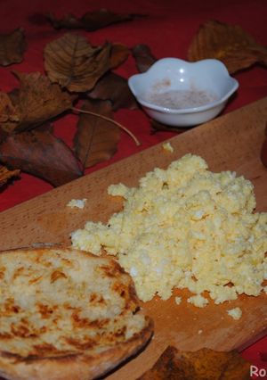 A picture of Scrambled eggs#familyfriendly.