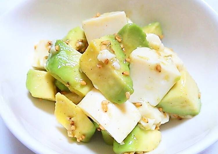 Recipe of Super Quick Homemade Avocado and Tofu Namul (Korean-style Salad)