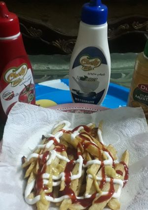 صورة لوصفة بطاطس بالكاتشب والمايونيز