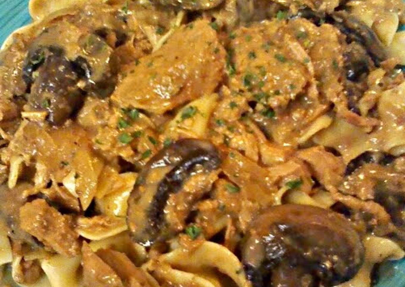 Crockpot Pork Stroganoff