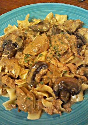 A picture of Crockpot Pork Stroganoff.