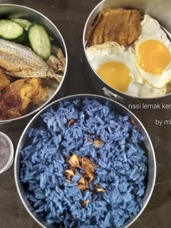 Foto resep Nasi lemak/nasi uduk bunga telang