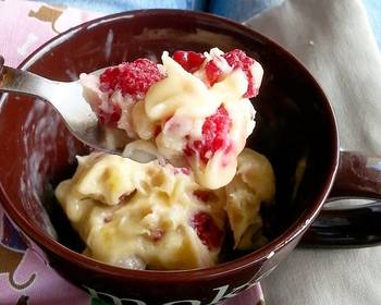 New Recipe Banana ice cream with frozen raspberries Delicious