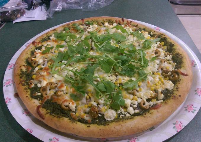 Recipe of Favorite Mike&#39;s Kale Pesto Pizza