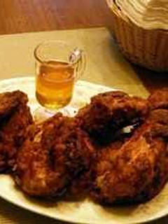 A picture of Hot n Spicy Fried Chicken with Honey.