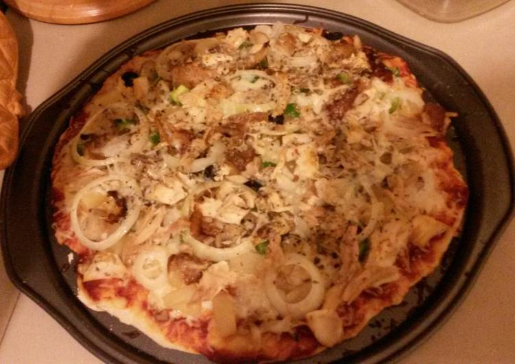 Steps to Prepare Favorite Rotisserie Chicken Pizza