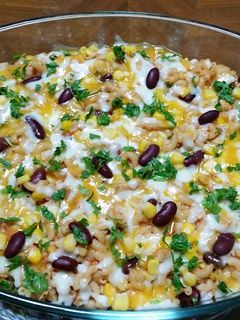 صورة لوصفة باستا الحبش بالذرة والفاصوليا