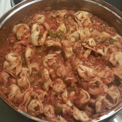 A picture of Spicy shrimp tortellini.