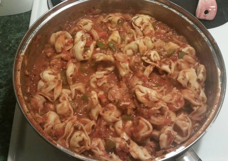 Steps to Make Quick Spicy shrimp tortellini