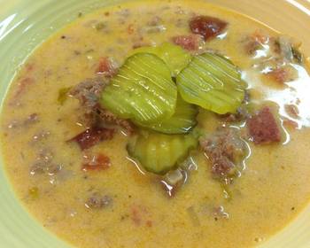 Easy Making Recipe Cheeseburger soup Delicious