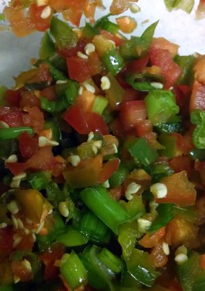A picture of sweet and spicy garnish.