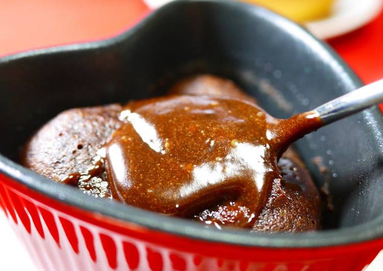 Steamed Molten Chocolate Cake for Valentine's Day