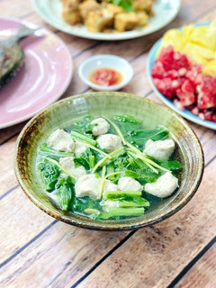 Hình của món Canh Cải Xanh Nấu Mọc.
